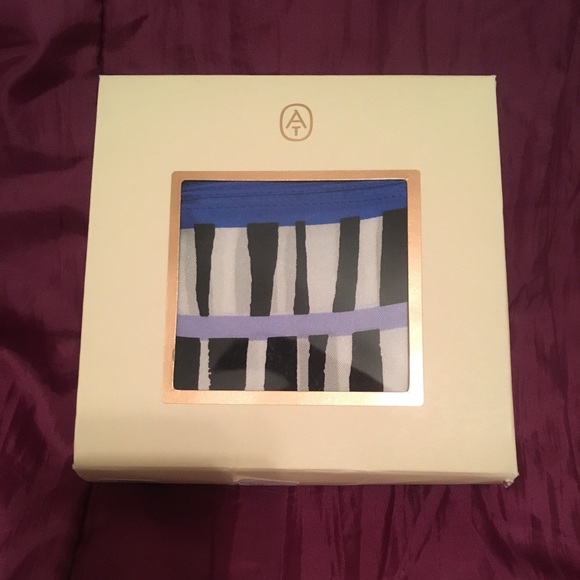 NWT - Ann Taylor silk scarf - zebra-striped - Picture 3 of 6